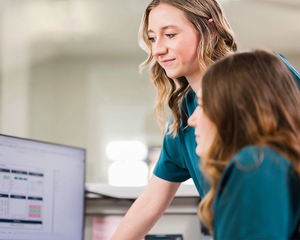 Uppeline Plus team scheduling a patient